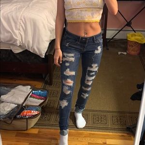 Hollister ripped jeans